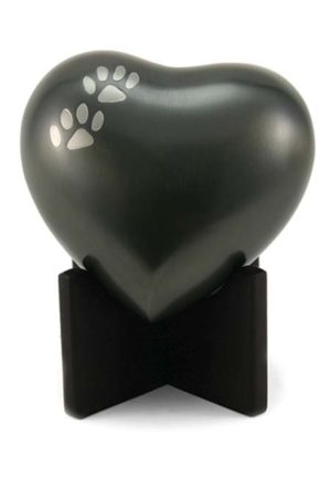 ariel heart animal urn classic paws slate