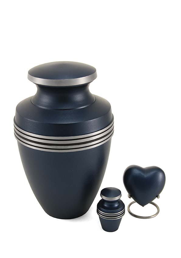 greek blue mini urn