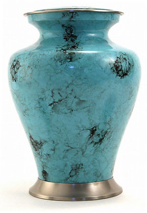 large brass glenwood blue marble urn