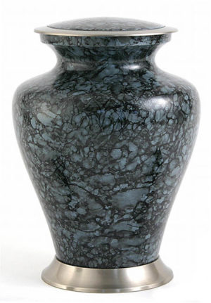 veľká mosadzná urna z glenwood sivého mramoru
