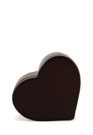 wooden mini heart pet urn
