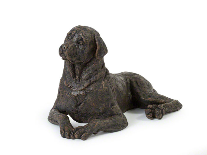 dog urn lying rottweiler