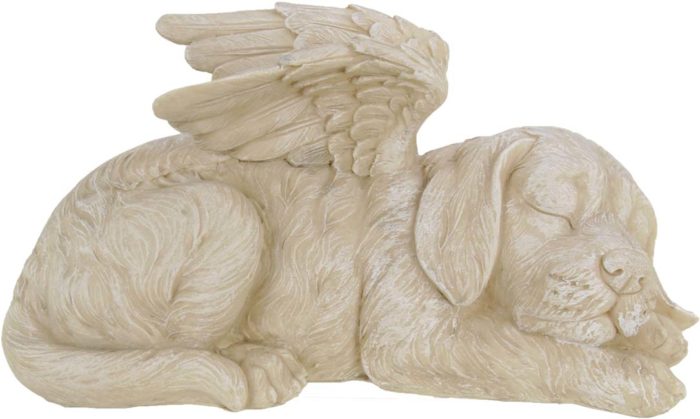 dog urn with angel flights liter gd