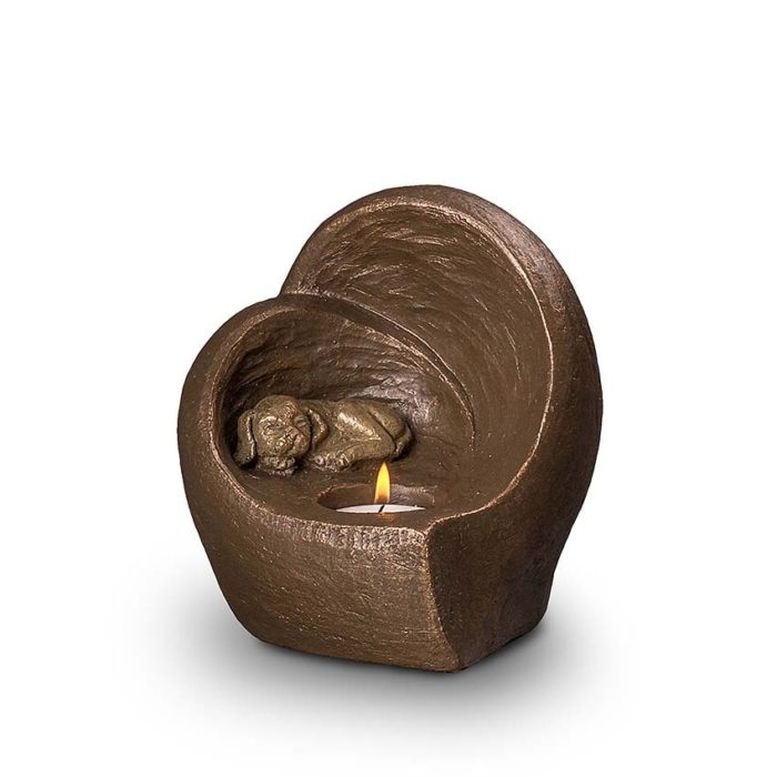 ceramic dog urn eternal sleep
