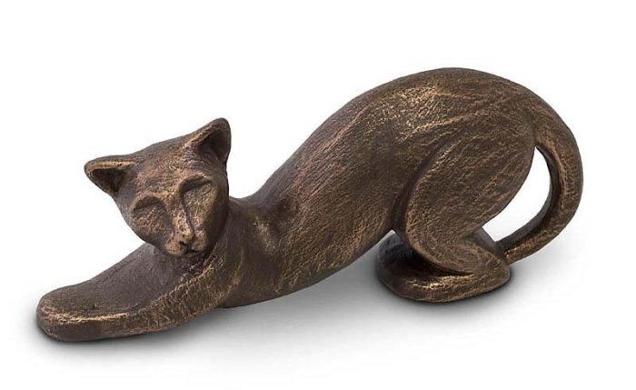 urne de chat en céramique debout