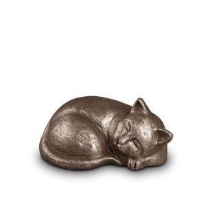 urna per gatti in ceramica sinistra argento