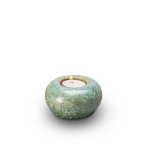 ceramic mini urn with wax light