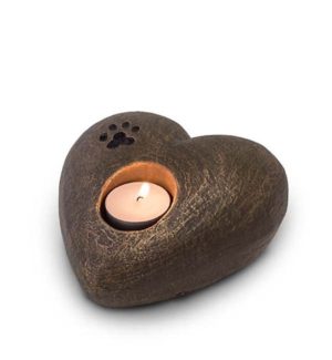 ceramic pet urn tenderness paw print