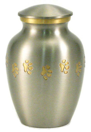 urna clássica de latão estanho para animais de estimação