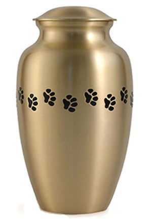 classic paws made of brass animal urn