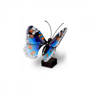 small wooden dark blue pansy