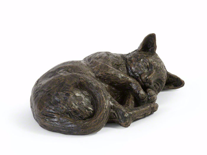petite urne pour chat chat qui se repose