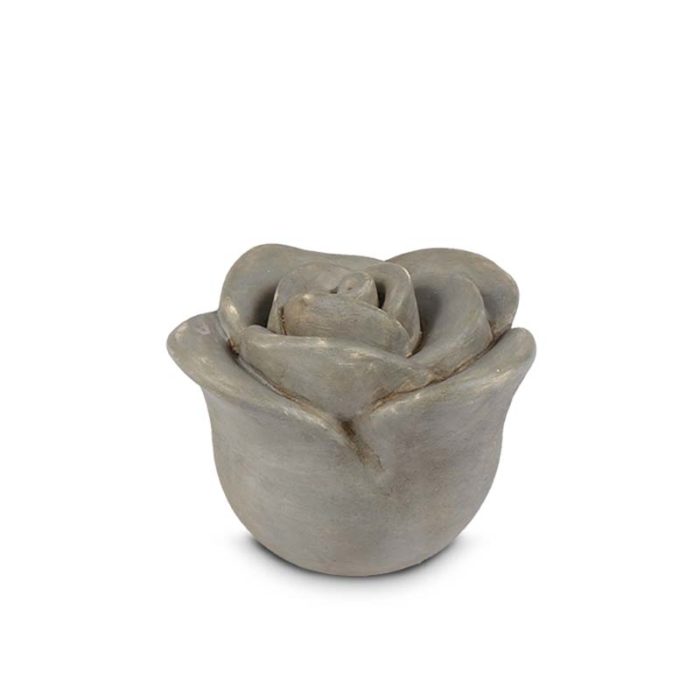 mini ceramic gray rose urn