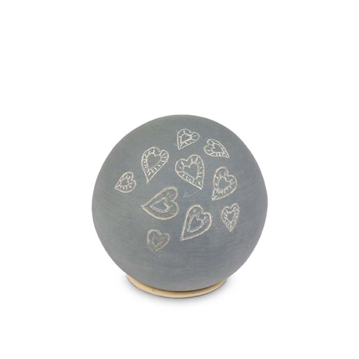 mini urna a sfera in ceramica
