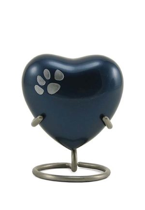 moonlight odyssey heart urn with paw