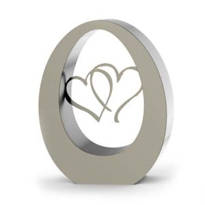 rvs oval heart urn