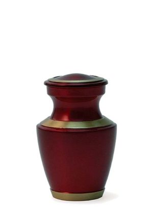 trinity crimson dark red mini urn