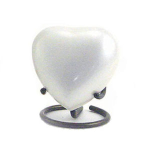 trinity pearl heart pet urn