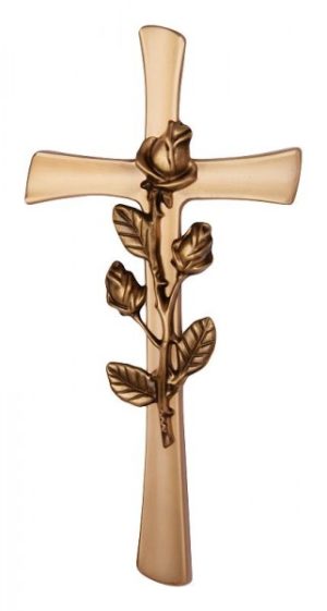 Krzyż nagrobny mosiężny K b