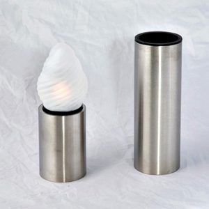 Grave set made of stainless steel grave lantern and grave vase GDL O