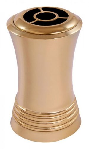 Brass grave vase V